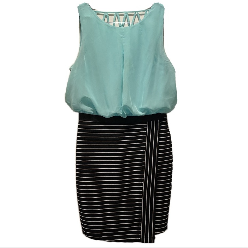 Teal / Striped Speechless Dress Size Large L